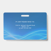 Praktische Krankenversicherung für horizontale LPN Ausweis (Rückseite)