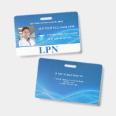 Praktische Krankenversicherung für horizontale LPN Ausweis (Vorder- & Rückseite)