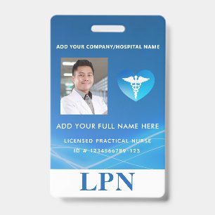 Praktische LPN-Lizenz, Foto-ID mit Logo Ausweis