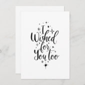 Praktische Magic Card "Ich wünschte auch dir" Dankeskarte (Vorne/Hinten)