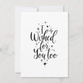 Praktische Magic Card "Ich wünschte auch dir" Dankeskarte (Vorderseite)
