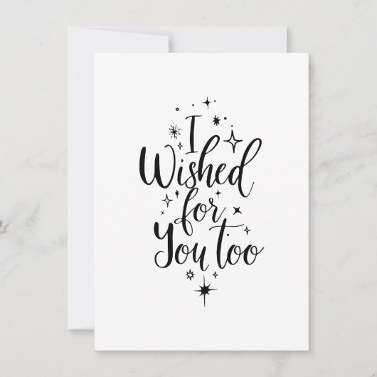 Praktische Magic Card "Ich wünschte auch dir" Dankeskarte (Vorderseite)