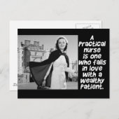 PRAKTISCHE RETRO-KRANKHEIT - SPASS - LPN POSTKARTE (Vorne/Hinten)