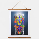 Praktischer Baum der Mauer Wandteppich Mit Holzrahmen (Vorderseite)