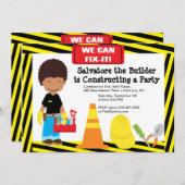 Praktischer Mann repariert Jungs zum Geburtstag Ei Einladung (Vorne/Hinten)