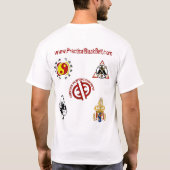 Praktischer schwarzer Gürtel T-Shirt (Rückseite)