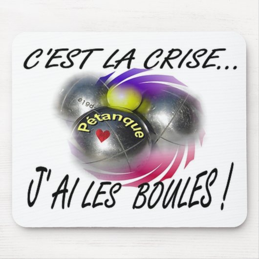 Praktisches Petanque-Design Mousepad (Vorne)