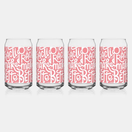 PRÄKTIZ BESSER IN PINKFARBEN Trinkbehälter SEE Dosenglas (Vorderseite)