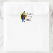 Praktizieren Sie Safe Hex Runder Aufkleber (Tasche)