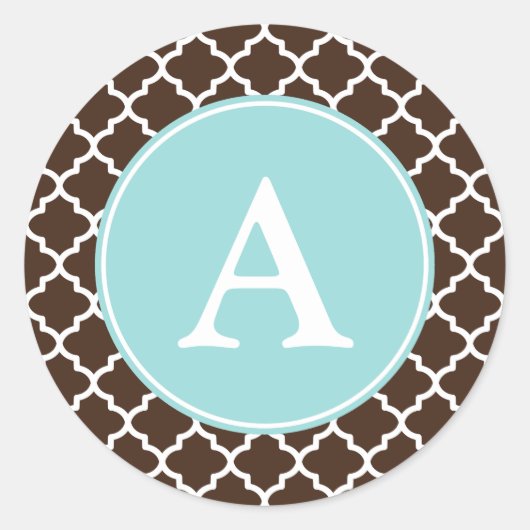 Praline Monogram Pattern Stickers (Vorderseite)