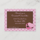 Praline-Visitenkarten Visitenkarte (Rückseite)