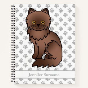 Pralinen Persischer Niedlicher Cartoon Cat & Custo Notizblock