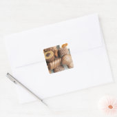 Pralinen Quadratischer Aufkleber (Umschlag)