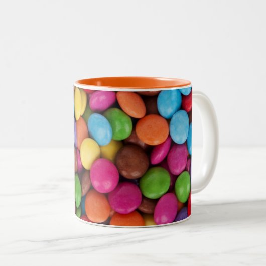 Pralineregenbogenfarbe Zweifarbige Tasse (VorderseiteRechts)