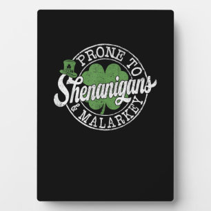 Prall to Shenanigans & Malarkey Kleeblatt St Patri Fotoplatte