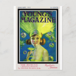 Prallplatte Champagne u. Blasen-antikes Titelseite Postkarte