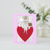 Prallplatte, Herzund DoilyVintager Valentine Feiertagspostkarte (Stehend Vorderseite)