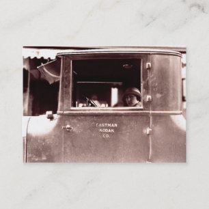 Prallplatte in ein Zinn Lizzie Brüllenzwanziger Visitenkarte