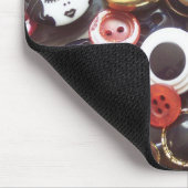 Prallplatten-Knopf-Collage Mousepad (Ecke)
