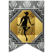 Prallplatten-Kunst-Deko Gatsby 6 Fuß-Flaggen-Fahne Wimpelkette (Erste Fahne)