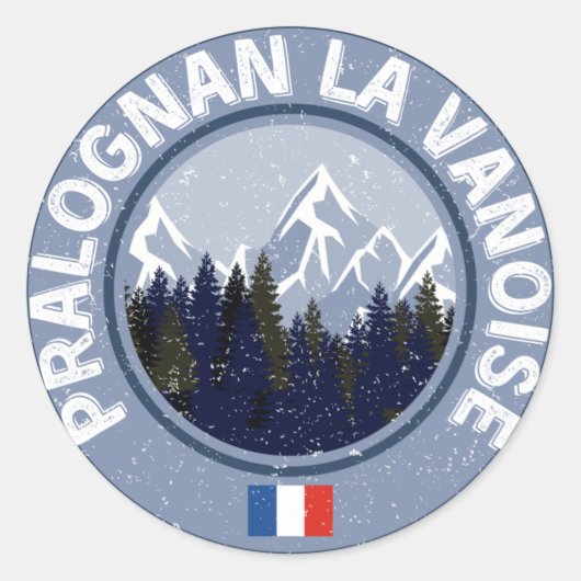 Pralognan La Vanoise Runder Aufkleber (Vorderseite)