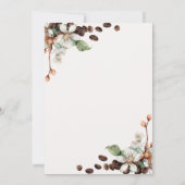 Pram 'Baby is Brewing' Coffee Baby Shower Einladung (Rückseite)