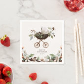 Pram 'Baby is Brewing' Coffee Baby Shower Serviette (Beispiel)