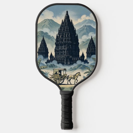 Prambanan Hindu-Tempel Java Indonesien Pickleball Schläger (Vorderseite)