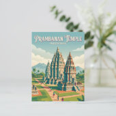 Prambanan-Tempel Indonesien Postkarte (Stehend Vorderseite)