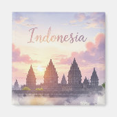 Prambanan Temple Indonesia Sunset Magnet (Vorne)