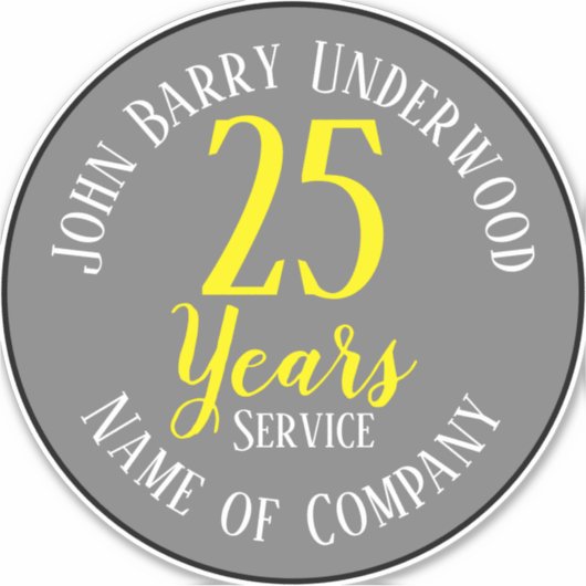 Prämie für Altersvorsorge mit Name und Firma Aufkleber (Vorderseite)