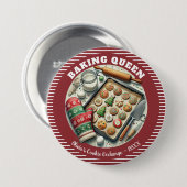 Prämie für das Backen des Queen Holiday Cookies Button (Vorne & Hinten)