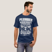 Prämie für das Kleben von Hard Work Plumber T-Shirt (Vorne ganz)