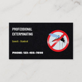 Prämie für die Kontrolle von Schädlingen Visitenkarte