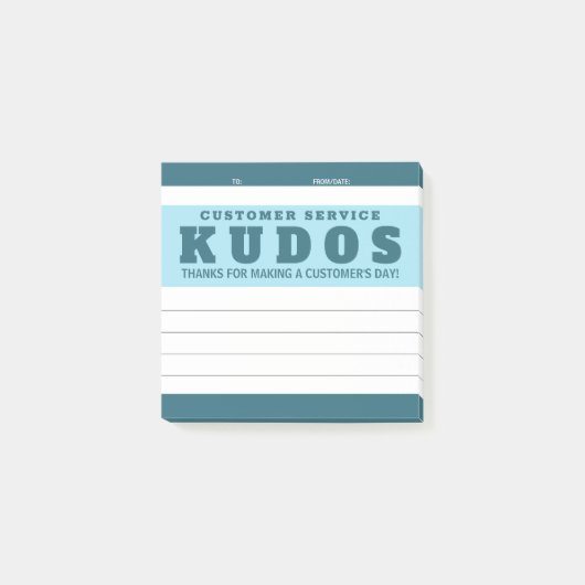 Prämie für die Kundendiensterkennung von Kudos Post-it Klebezettel (Vorderseite)