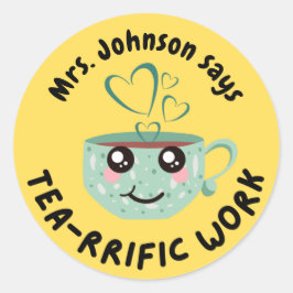 Prämie für Niedliche Arbeitsstunden Runder Aufkleber