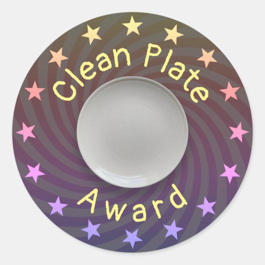 Prämie für saubere Platte Runder Aufkleber (Vorderseite)