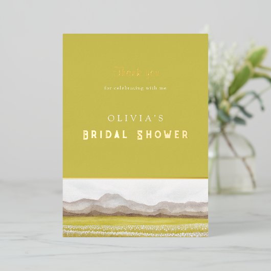 Prämien im Brautparty Bloom Danke, Card Folieneinladung (Stehend vorne)