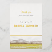 Prämien im Brautparty Bloom Danke, Card Folieneinladung (Vorderseite)