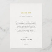 Prämien im Brautparty Bloom Danke, Card Folieneinladung (Rückseite)