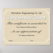 Prämienausweis für Unternehmen Poster (Vorne)