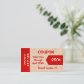 Prämiencoupon-Diskontkarte Rabattkarte (Stehend Vorderseite)