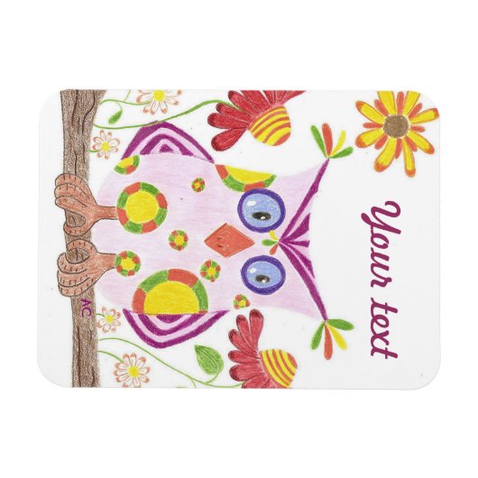 Prämienmagnet für hellrosa Uhu Magnet (Horizontal)