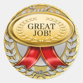 Prämienmedaille für Monogramm-Aufkleber Runder Aufkleber