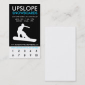 Prämienprogramm für Snowboardstunden Treuekarte (Vorne/Hinten)
