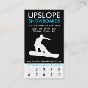 Prämienprogramm für Snowboardstunden Treuekarte