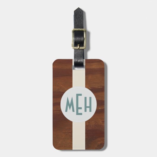 Prämientiefe für das Baumuster des Monogram-Muster Gepäckanhänger (Vorderseite vertikal)