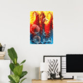 Prämierte Handgemalte Kunst des Abstrakten Express Poster (Heimbüro)