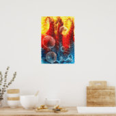Prämierte Handgemalte Kunst des Abstrakten Express Poster (Küche)