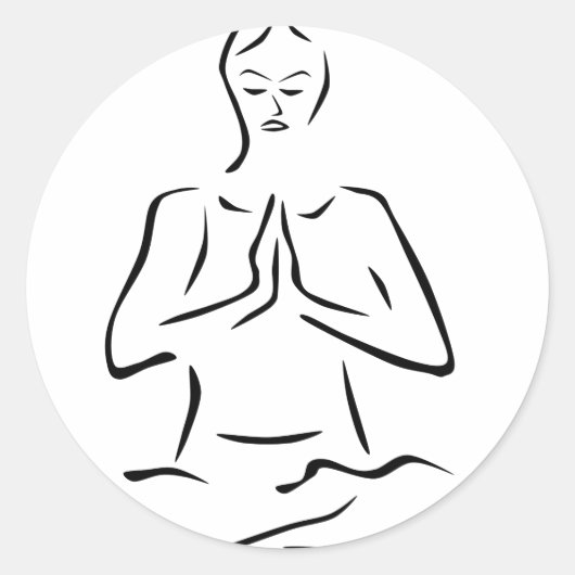 Pranam Runder Aufkleber (Vorderseite)